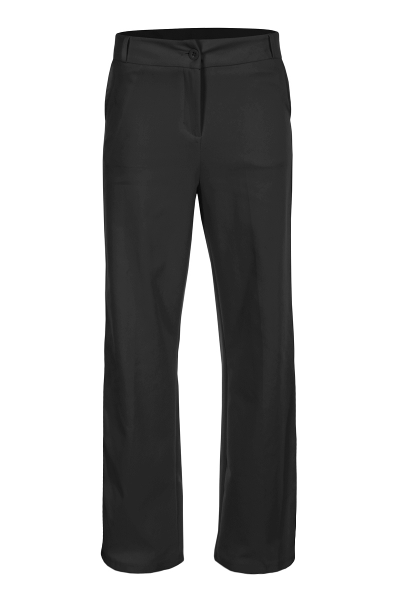 Sportieve maar geklede broek Sezze is een 4-pocket model met opgestikte zakken aan de achterzijde en afgeronde steekzakken aan de voorzijde. De broek heeft een hoge tailleband met riemlussen. Sezze is een straight fit en is gemaakt van rijke polyamide/lycra kwaliteit.
