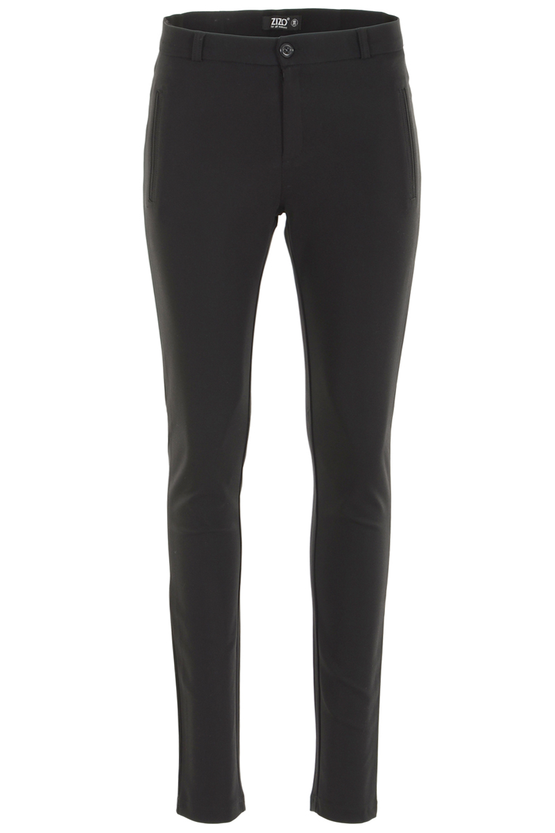 Basic chic en een extra skinny  broek voor een trendbewuste uitstraling. De voordelen van een chique polyamide kwaliteit zijn het hoge comfort en mooi afkledend. Perfecte pasvorm met fake paspelzakken voor  en achter en modellerende tailleband.